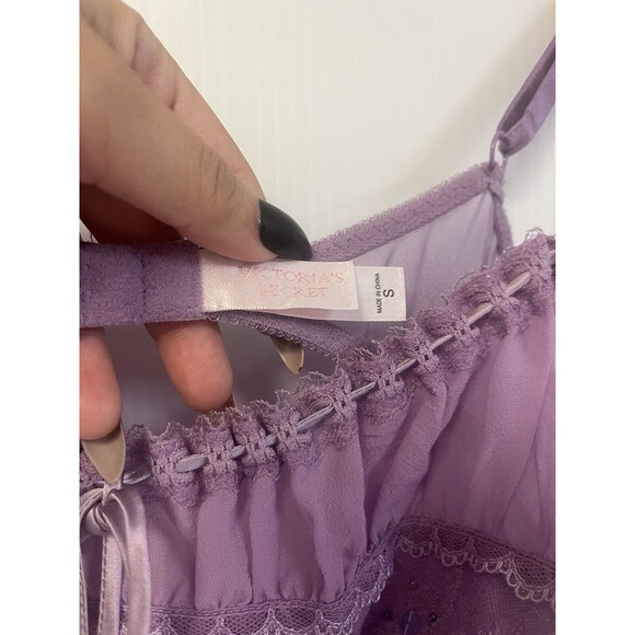 Victoria's Secret RARE y2k milkmaid 100% silk slip chemise babydoll nightie - Picture 13 of 13